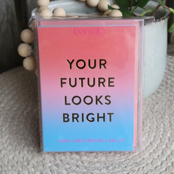 ban.do Other - ban.do good vibes ombre greeting cards set
